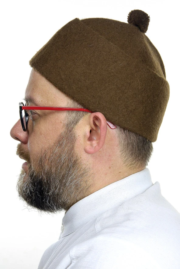 Keçe Yün Takke - Kahverengi ürün görseli 1