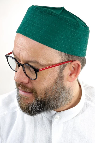 Kubbeli Sert Kalıp Takke - Yeşil ürün görseli 1