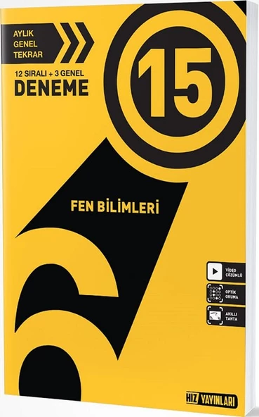 Hız Yayınları 6. Sınıf Fen Bilimleri 15 Deneme Hız Yayınları ürün görseli 1