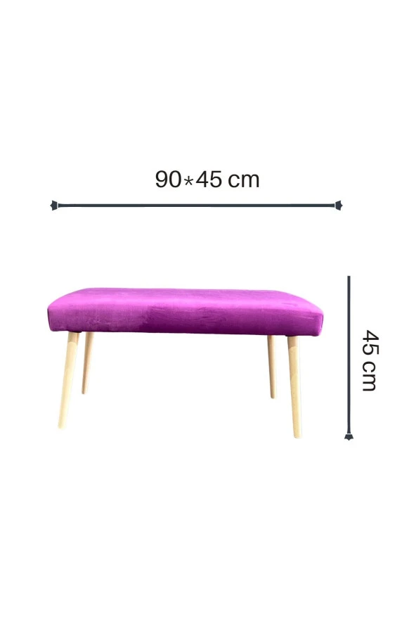 DTM HOME Fuşya Bench Puf - Resim 4