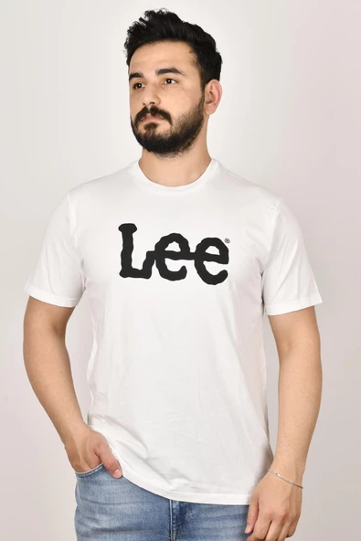 Lee L65QAI12 Erkek Beyaz Bisiklet Yaka T-shirt ürün görseli 1