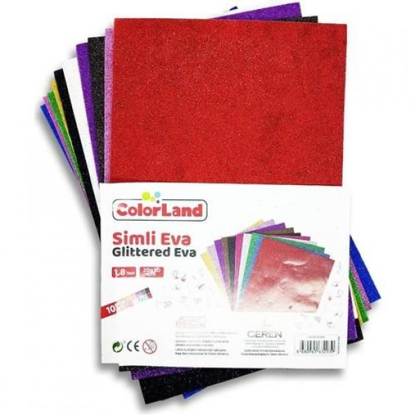 COLORLAND EVA A4 10 RENK SIMLI (EVA03) ürün görseli 1