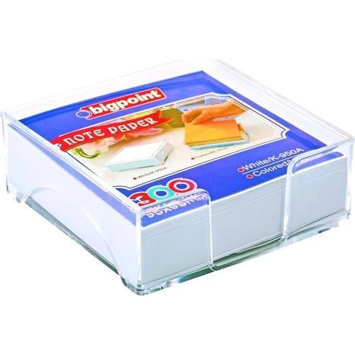 BIGP AKRILIK KUP NOTLUK DOLU BEYAZ 95x95mm(129-50) ürün görseli 1