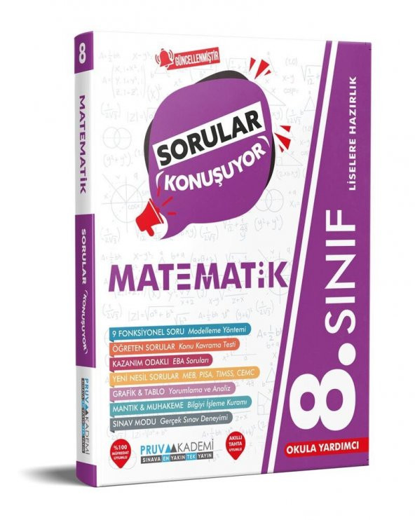 8. Sınıf Matematik Sorular Konuşuyor Soru Bankası Pruva Akademi ürün görseli 1