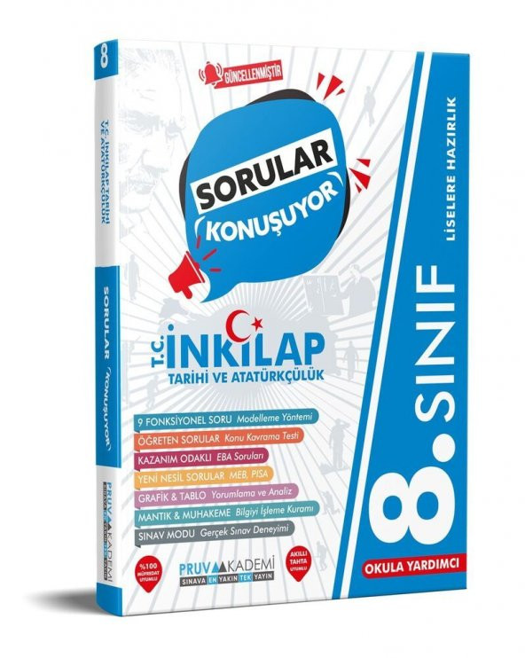 8. Sınıf T.C. İnkılap Tarihi ve Atatürkçülük Sorular Konuşuyor Soru Bankası Pruva Akademi ürün görseli 1