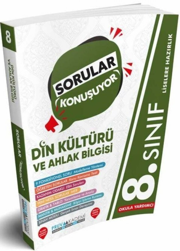 8. Sınıf Din Kültürü Ve Ahlak Bilgisi Sorular Konuşuyor Pruva Akademi ürün görseli 1