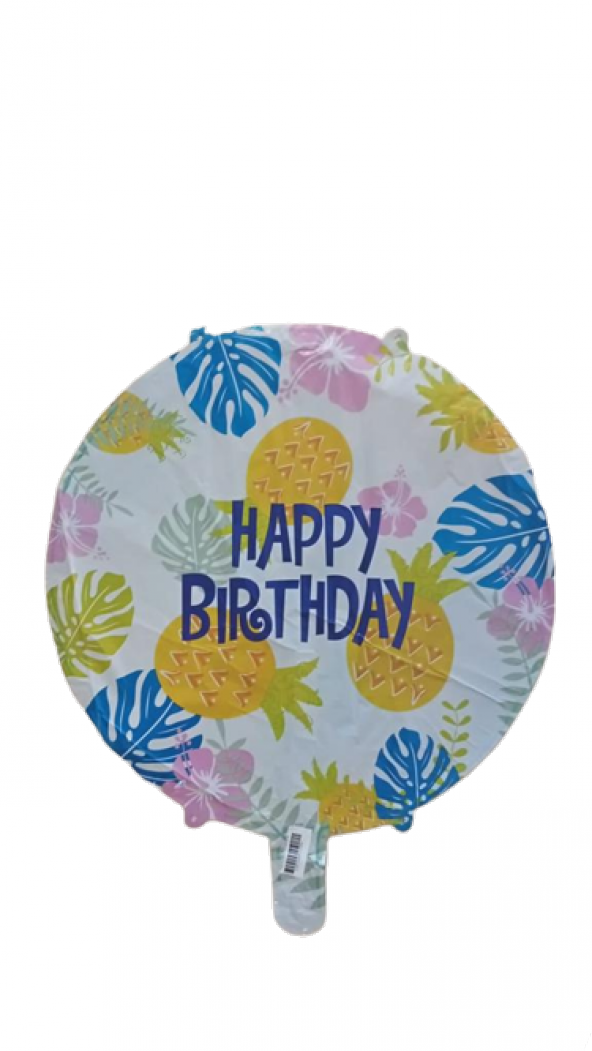 FOLYO BALON HAPPY BİRTHDAY ANANASLI YAPRAKLI 18 D.Ü 15 ürün görseli 1