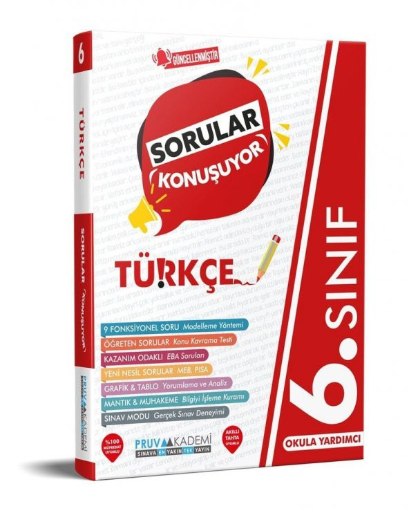 6. Sınıf Türkçe Sorular Konuşuyor Soru Bankası Pruva Akademi ürün görseli 1