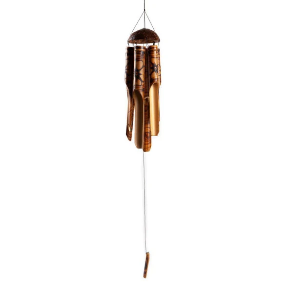 Feng Shui Coconat Bambu Rüzgar Çanı 45 cm Orta Boy - Resim 4