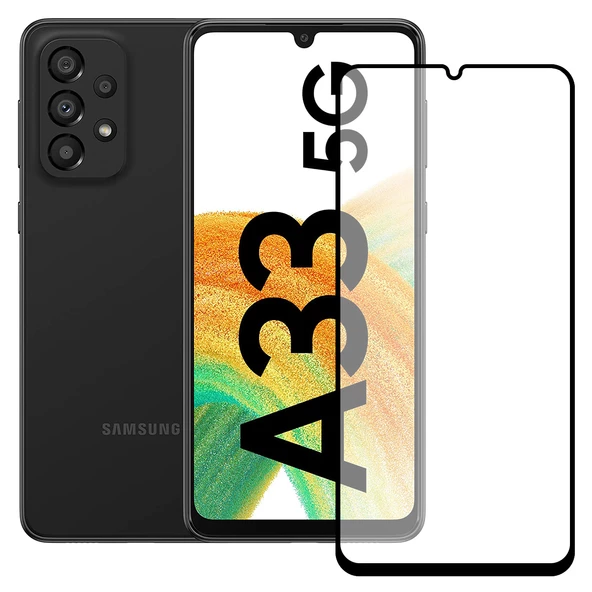 Bufalo Samsung Galaxy A33 5G Ekran Koruyucu 9D Temperli Cam - Siyah ürün görseli 1