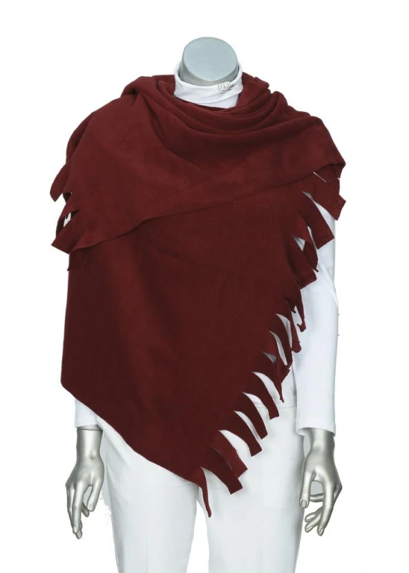 Bordo Renk Polar Şal ürün görseli 1