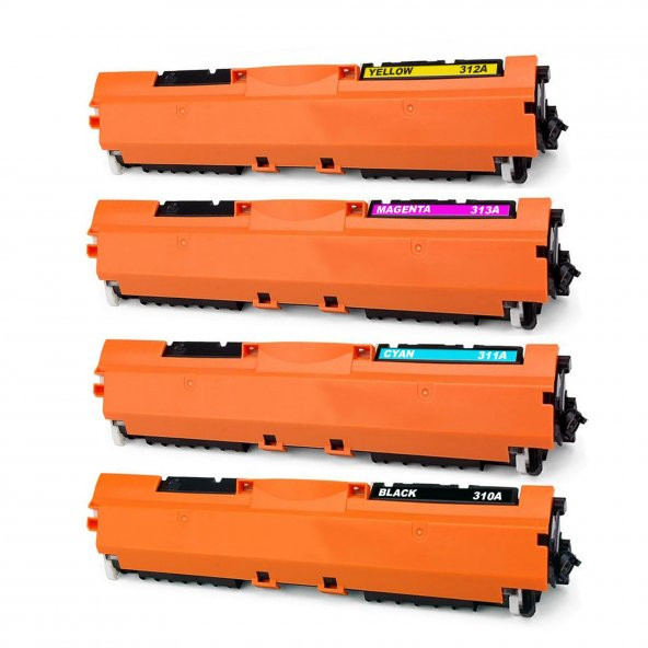 For Hp Color LaserJet CP1025 Toner Takım Yüksek Kapasite Muadil 4 Renk CMYK ürün görseli 1