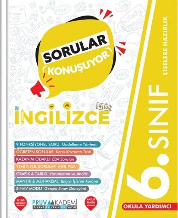 6. Sınıf İngilizce Sorular Konuşuyor Pruva Akademi ürün görseli 1