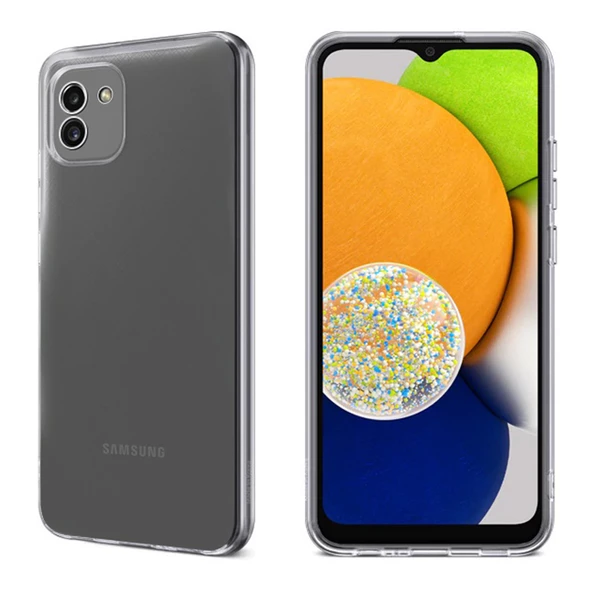 FitCase Samsung Galaxy A03 Kılıf Kamera Korumalı Silikon Şeffaf Arka Kapak ürün görseli 1