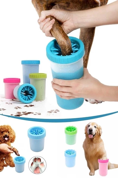 Köpek Ayak Pati Yıkama Ve Temizleme Aparatı -ORTA BOY 1 ADET 11 X9 CM PEMBE ürün görseli 1