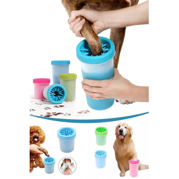 TİNEKE Kedi Köpek Ayak Pati Yıkama Ve Temizleme Aparatı -ORTA BOY 1 ADET 11 X9 CM MAVİ ürün görseli 1