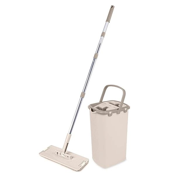 Omnisoft FLR F400 Eko Sihirli Tablet Mop Temizlik Seti Krem ürün görseli 1