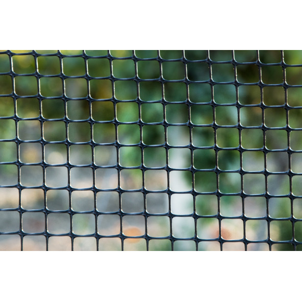 Plastik Dekoratif Bahçe Çiti  Balkon Filesi Siyah 20mm-20mm 1 metre-35metre ürün görseli 1