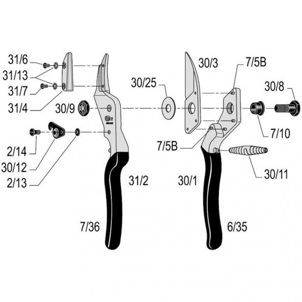 Felco 31 Budama Makası 21cm Sağ-Sol - Resim 2