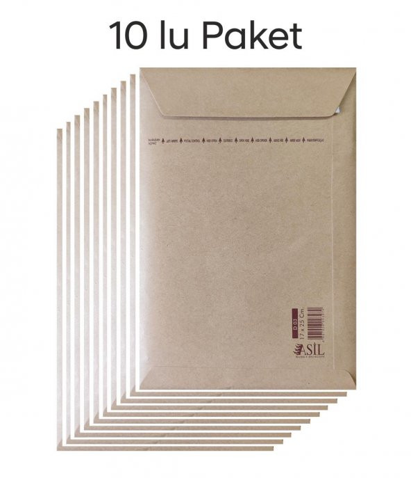 Asil Hava Kabarcıklı Zarf 17x25cm (10 lu Paket) ürün görseli 1