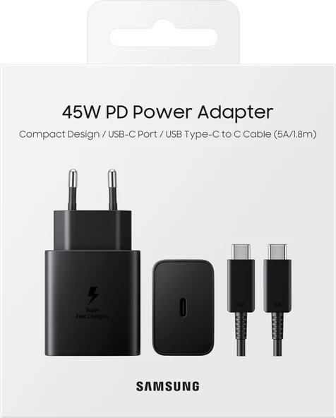Samsung EP-T4511X Type-C Süper Hızlı Şarj Cihazı 45W Güç Adaptör (2024) ürün görseli 1
