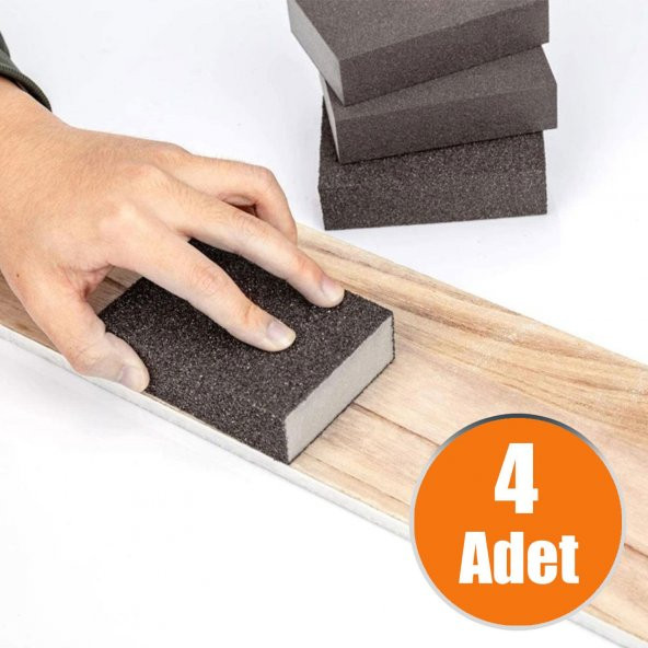 Takoz Sünger Zımpara Kübik El Zımparası Islak Kuru 4 ADET ürün görseli 1