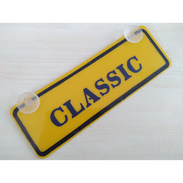 DEKOR SARI PLAKA - CLASSIC (22x7,5cm) vantuzlu Pleksi (Dekor Levha) DEKOR PLAKA ürün görseli 1