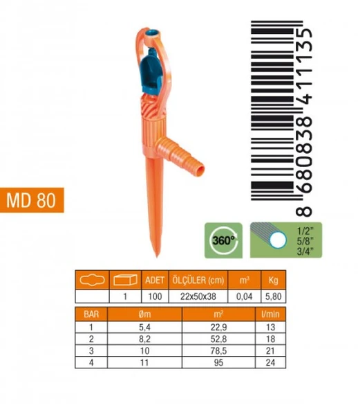 NORMAL TEKLİ PVC YAPRAK SPRINK MD80 ürün görseli 1
