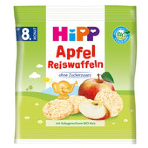 Hipp hipp Organik Elmalı Pirinçli Bebek Gofreti 30 Gr. +8 Ay ürün görseli 1