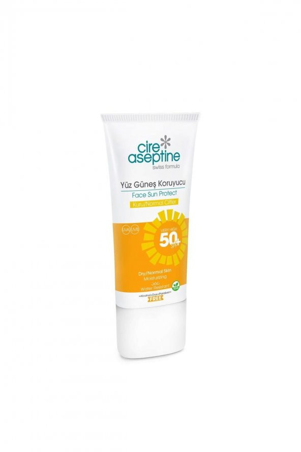 CIRE ASEPTINE Yüz Güneş Koruyucu Spf 50+ Kuru Ve Normal Cilt 50 Ml ürün görseli 1