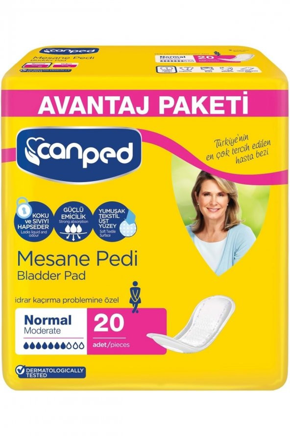 Canped Mesane Pedi Avantaj Pk Klasik M-orta Boy Normal (iç Adet 20 Li) Tekli Paket ürün görseli 1