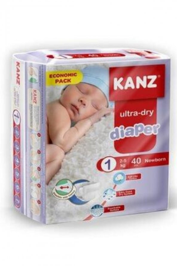 Kanz KANZ NO:1 Çocuk Bezi Yeni Doğan 2-5KG EKO 40 LI ürün görseli 1