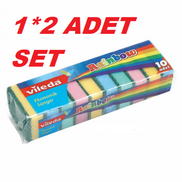 Vileda VİLEDA Rainbow Bulaşık Süngeri 10lu 2 Lİ PAKET ürün görseli 1