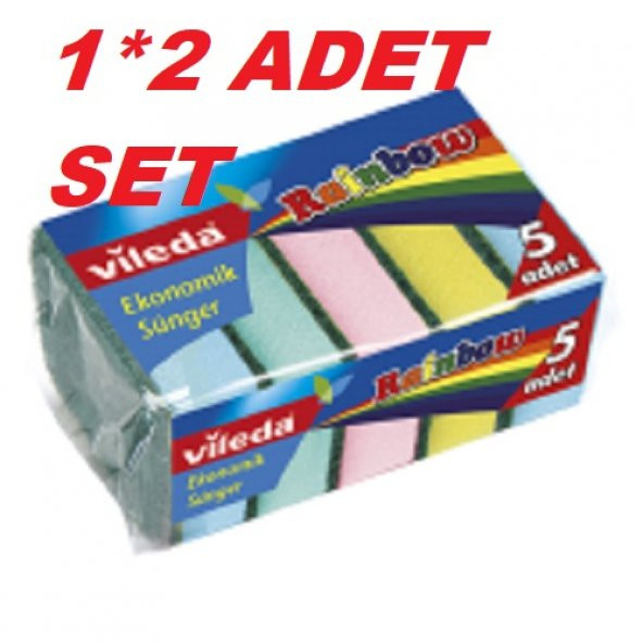 Vileda VİLEDA Rainbow Bulaşık Süngeri 5li 2 Lİ PAKET ürün görseli 1