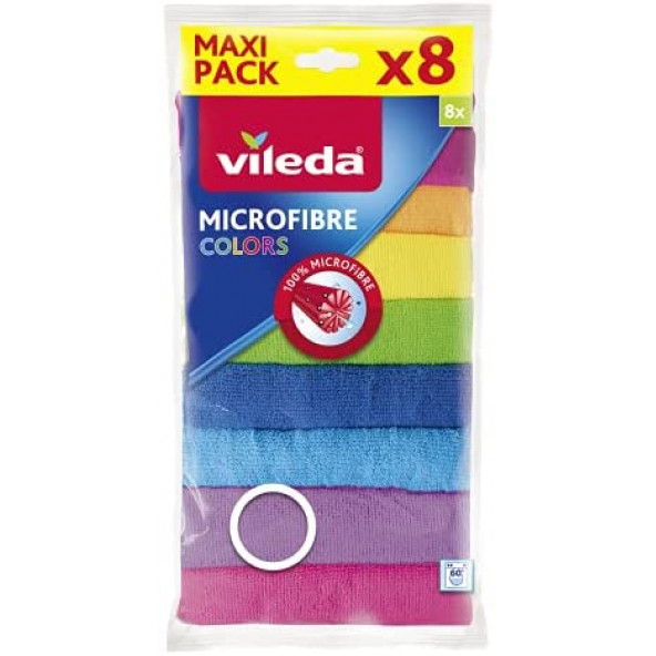 Vileda VİLEDA Mikrofiber Multi Colors Bez 8li ürün görseli 1