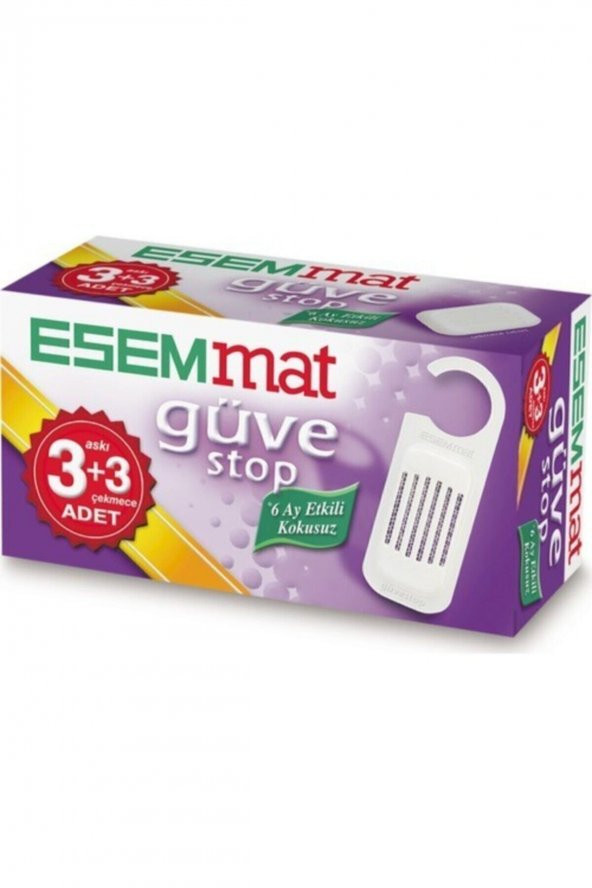 Esemmat Güve Stop 3 Askı+3 Çekmece   6537 ürün görseli 1