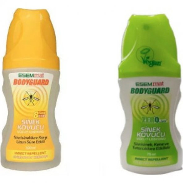 Esemmat ESEMMAT BODYGUARD VEGAN ZERO SİNEK KOVUCU VUCÜT LOSYONU 75ML+100 ML SİNEK KOVUCU İKİLİ ürün görseli 1