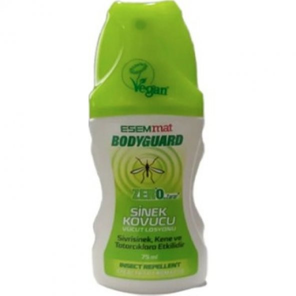 ESEMMAT BODYGUARD VEGAN ZERO SİNEK KOVUCU VUCÜT LOSYONU 75ML   08142 ürün görseli 1