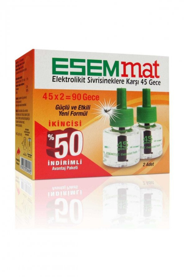 Esemmat Elektrolikit 2li Yedek (90 Gece) Sivrisinek İlacı 69693 ürün görseli 1