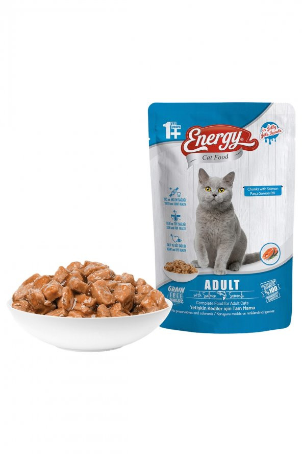 Energy Somonlu Islak Kedi Maması 85 Gram-6 Adet ürün görseli 1