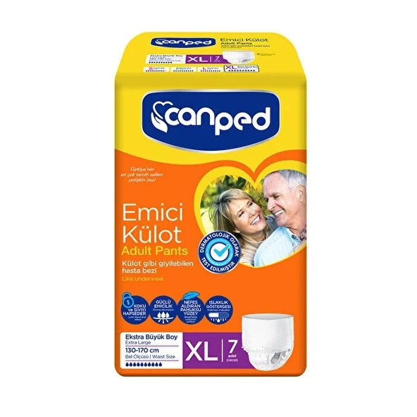 Canped Emici Külot Bez Ekstra Büyük Boy XL 7 ADET PK.İçi 130cm/170cm ürün görseli 1