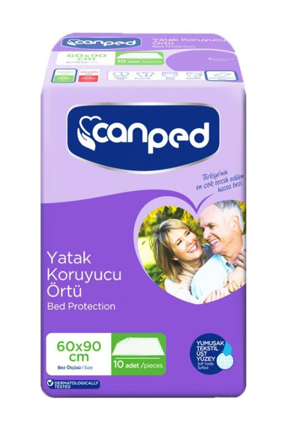 Canped Yatak Koruyucu Örtü Ekstra Örtü 60cm x90cm) 10lu ürün görseli 1