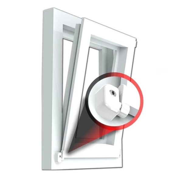 Pentilt Çift Açılım Pvc Pencereler için Çocuk Emniyet Kilidi Gri ürün görseli 1