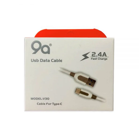 9A Type-C Hızlı Şarj Kablo 1M - Beyaz ürün görseli 1