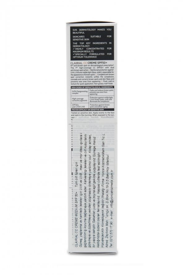 Svr Clairial CC Creme Spf50 Medium - Orta Ton 40 ml - Resim 3