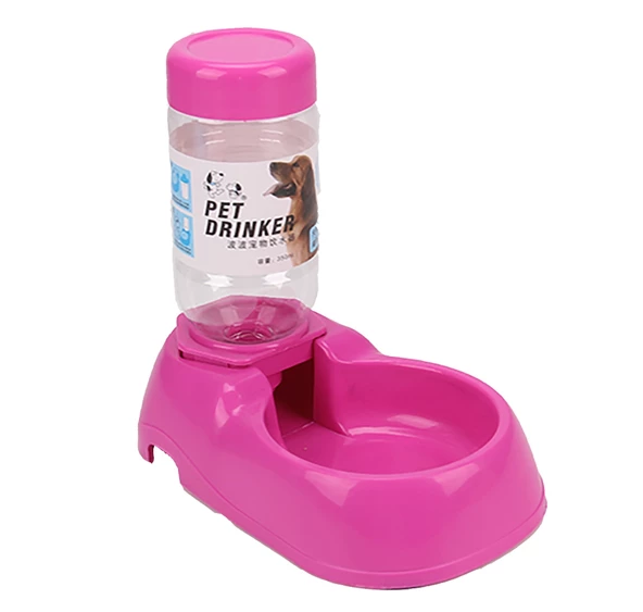 Kedi Köpek İçin Takviyeli Otomatik Su Kabı 350 Ml Pembe ürün görseli 1