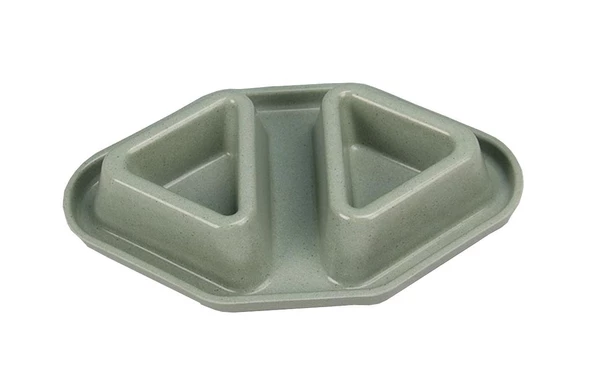 Bobo Bambu İkili Taşma Önleyici Mama ve Su Kabı BO-3170  230 ML Yeşil ürün görseli 1