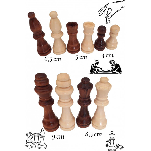 Ahşap Satranç Takımı Turnuva Boyu - Resim 5