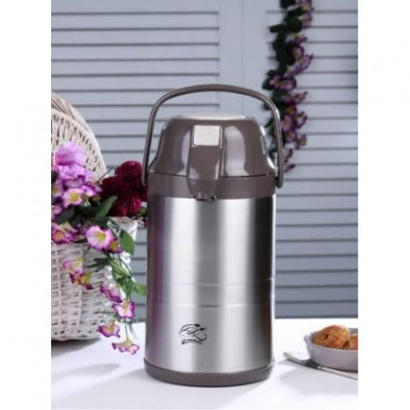 Cooker Çift Katlı Paslanmaz Çelik 2.5 Litre Termos Kahve CKR2007 ürün görseli 1