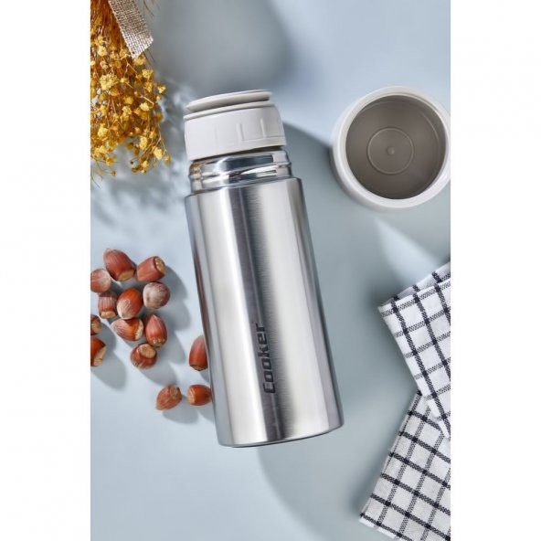 Cooker Paslanmaz Çelik 0,30 Litre Termos Bej CKR2055 - Resim 2